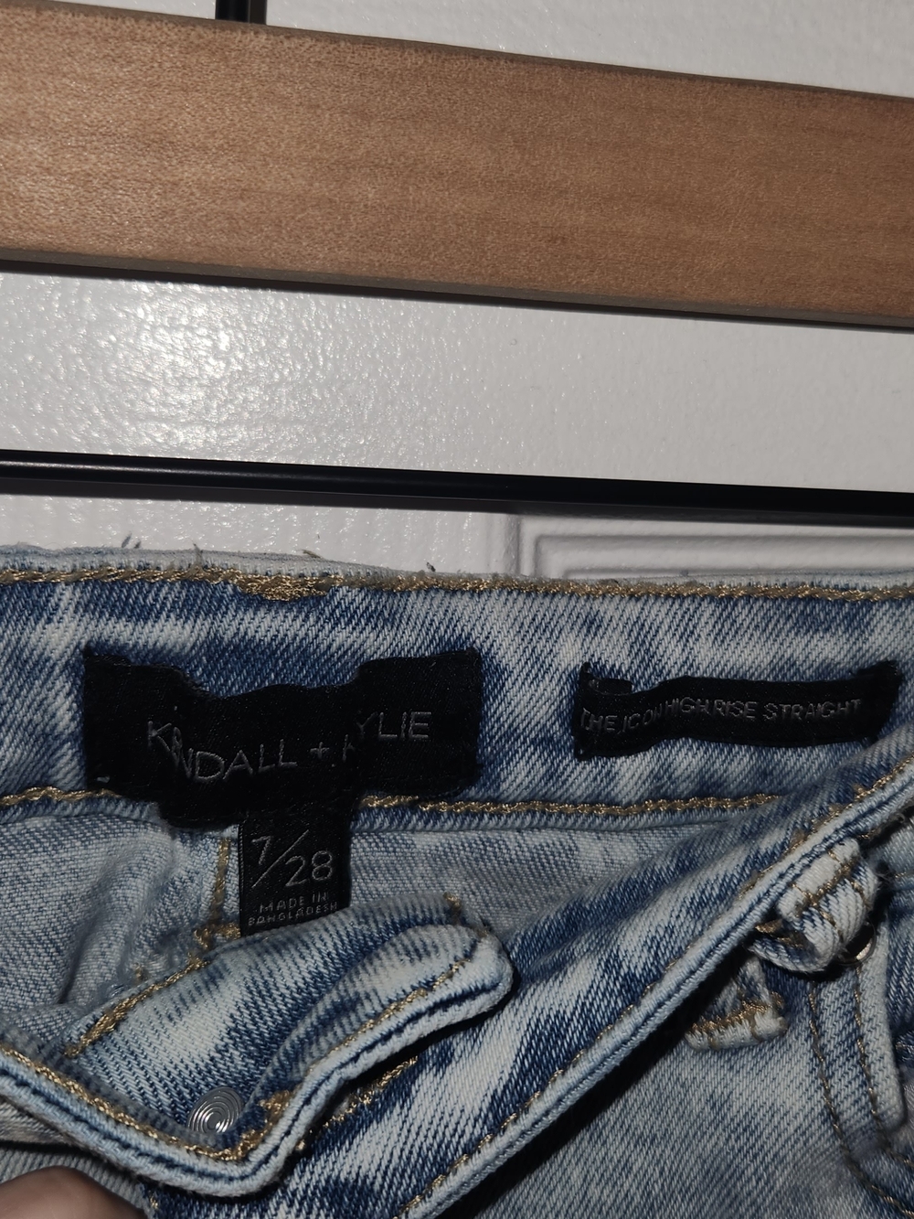 Kendall & Kylie Light Blue High-Rise Distressed Women's Jeans - Picture 3 of 3